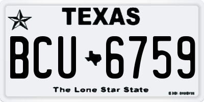 TX license plate BCU6759