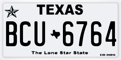 TX license plate BCU6764