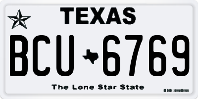 TX license plate BCU6769