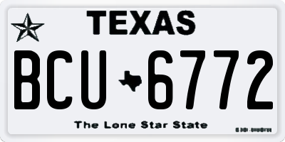 TX license plate BCU6772