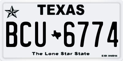 TX license plate BCU6774