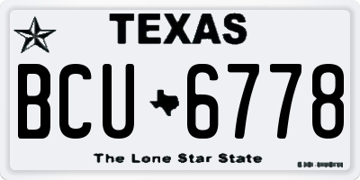 TX license plate BCU6778