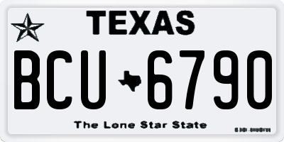 TX license plate BCU6790