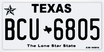 TX license plate BCU6805