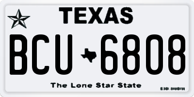 TX license plate BCU6808