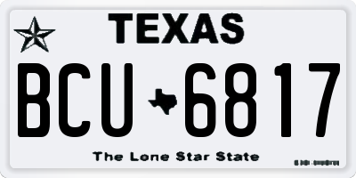 TX license plate BCU6817