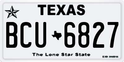TX license plate BCU6827