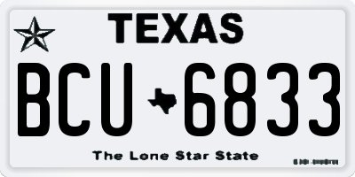 TX license plate BCU6833