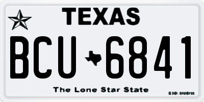 TX license plate BCU6841