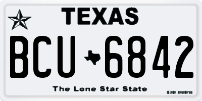 TX license plate BCU6842