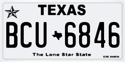 TX license plate BCU6846