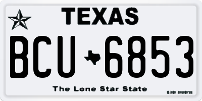 TX license plate BCU6853