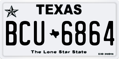 TX license plate BCU6864