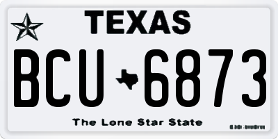 TX license plate BCU6873