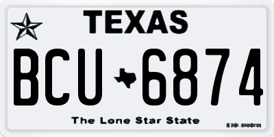 TX license plate BCU6874