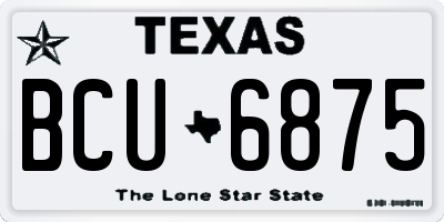TX license plate BCU6875