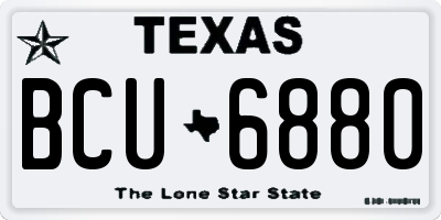 TX license plate BCU6880