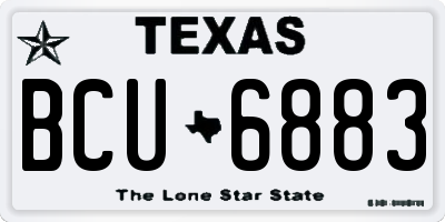 TX license plate BCU6883
