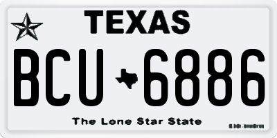 TX license plate BCU6886