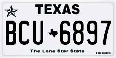 TX license plate BCU6897