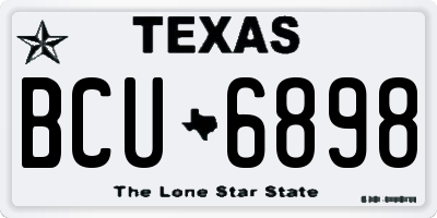 TX license plate BCU6898