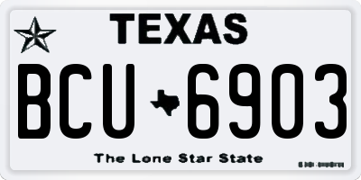 TX license plate BCU6903