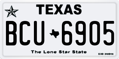 TX license plate BCU6905