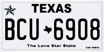 TX license plate BCU6908