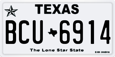 TX license plate BCU6914