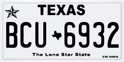 TX license plate BCU6932