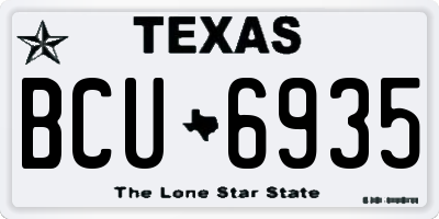 TX license plate BCU6935