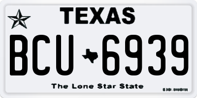 TX license plate BCU6939