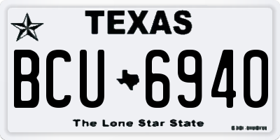 TX license plate BCU6940