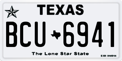 TX license plate BCU6941