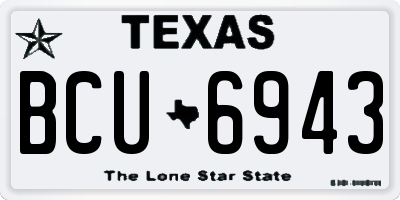 TX license plate BCU6943