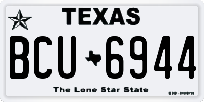 TX license plate BCU6944
