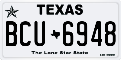 TX license plate BCU6948