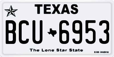 TX license plate BCU6953