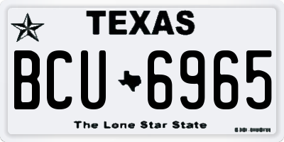 TX license plate BCU6965