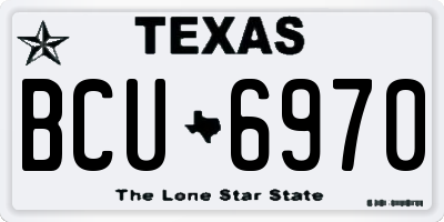 TX license plate BCU6970