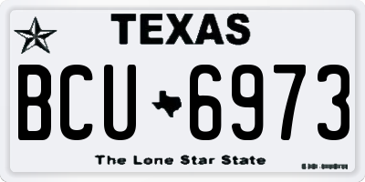TX license plate BCU6973