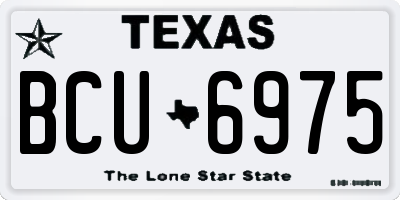 TX license plate BCU6975