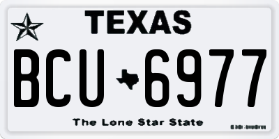 TX license plate BCU6977