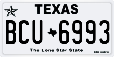 TX license plate BCU6993