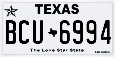 TX license plate BCU6994
