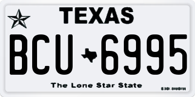 TX license plate BCU6995