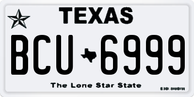 TX license plate BCU6999
