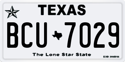 TX license plate BCU7029