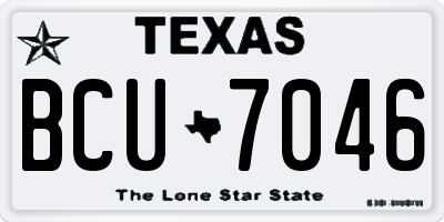 TX license plate BCU7046