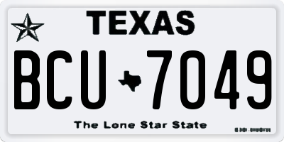 TX license plate BCU7049